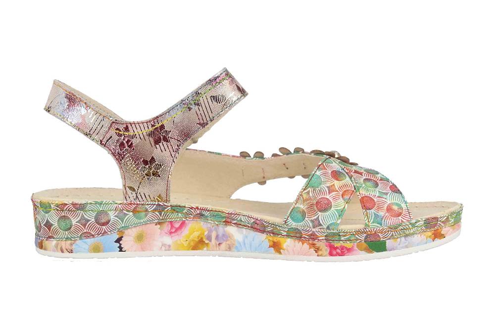 Laura Vita Sandalen in Übergrößen Mehrfarbig BRCUELO 81 Café große Damenschuhe Vatertagsangebot