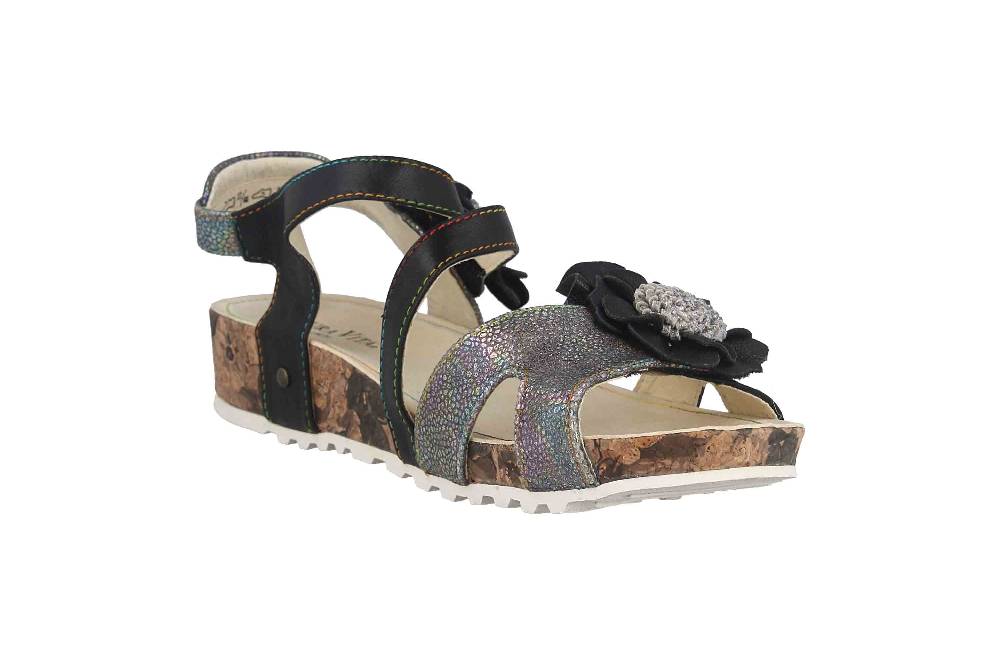 Laura Vita Sandalen in Übergrößen Mehrfarbig BRCYANO 68 Noir große Damenschuhe Heißer Verkauf