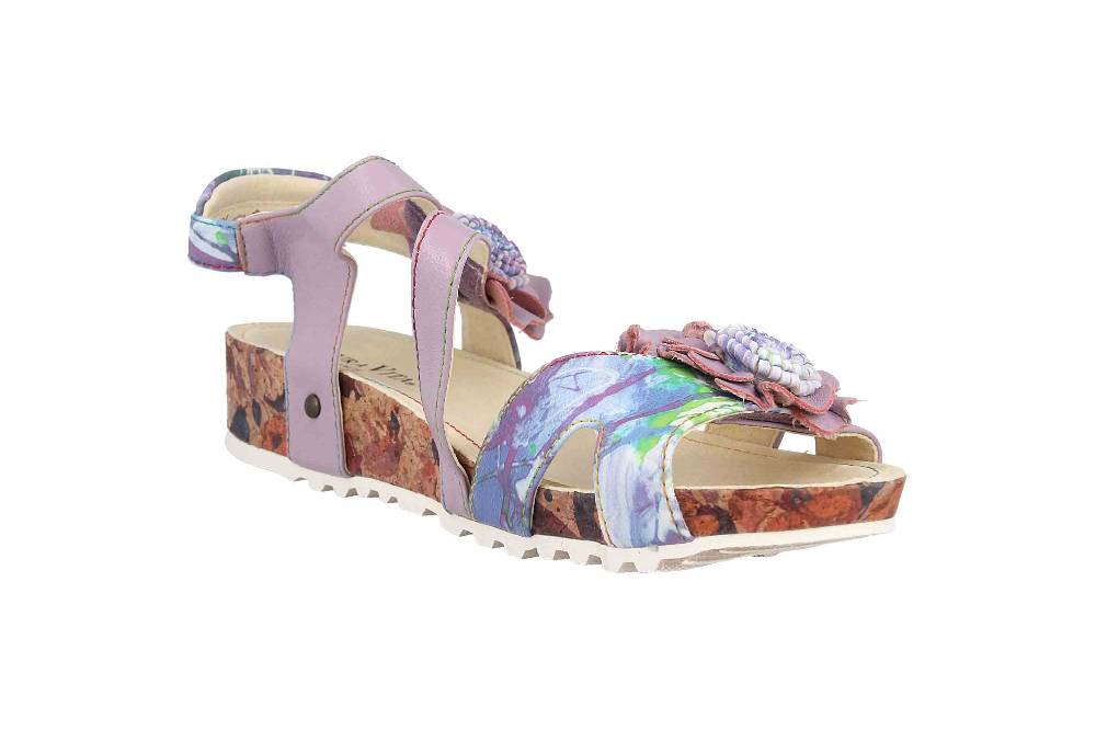 Laura Vita Sandalen in Übergrößen Mehrfarbig BRCYANO 68 Lilas große Damenschuhe Neueste Mode