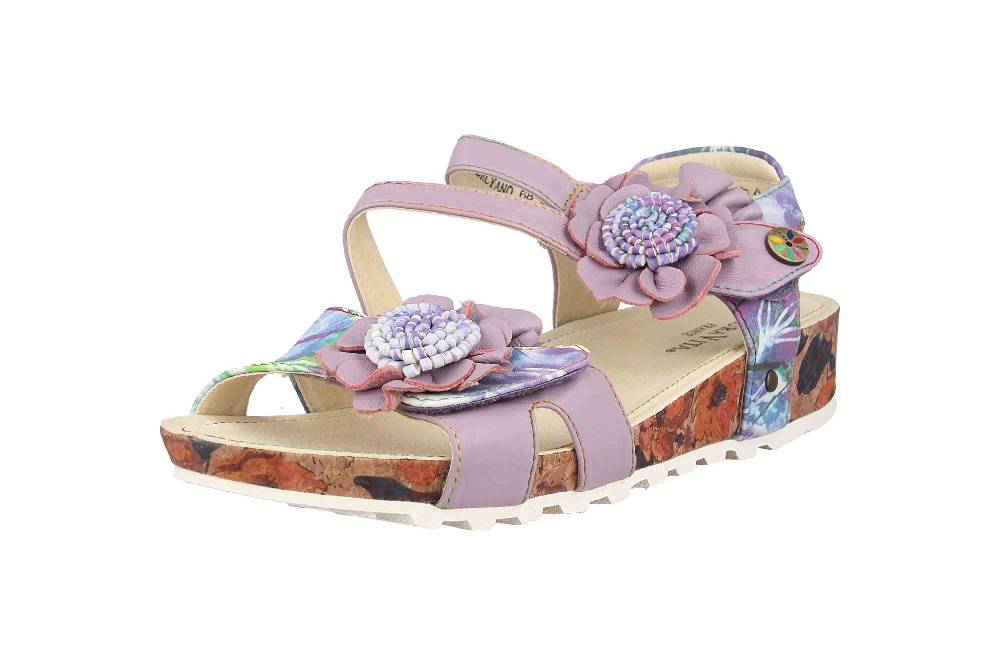 Laura Vita Sandalen in Übergrößen Mehrfarbig BRCYANO 68 Lilas große Damenschuhe Neueste Mode