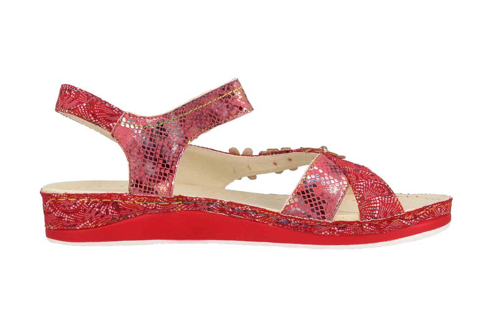 Laura Vita Sandalen in Übergrößen Mehrfarbig BRCUELO 81 Cerise große Damenschuhe Blitzangebot