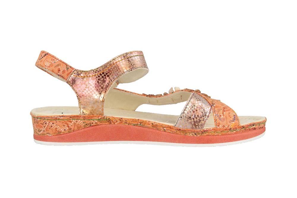 Laura Vita Sandalen in Übergrößen Mehrfarbig BRCUELO 81 Orange große Damenschuhe Große Rabatte