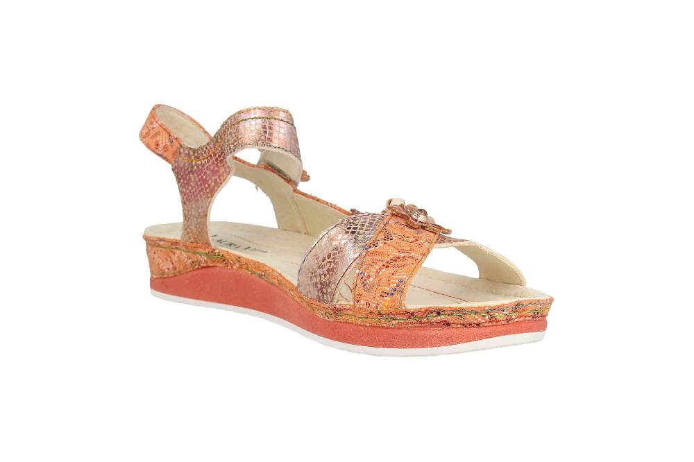 Laura Vita Sandalen in Übergrößen Mehrfarbig BRCUELO 81 Orange große Damenschuhe Große Rabatte