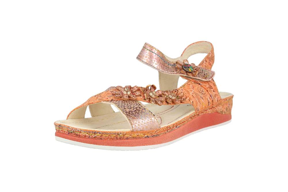 Laura Vita Sandalen in Übergrößen Mehrfarbig BRCUELO 81 Orange große Damenschuhe Große Rabatte