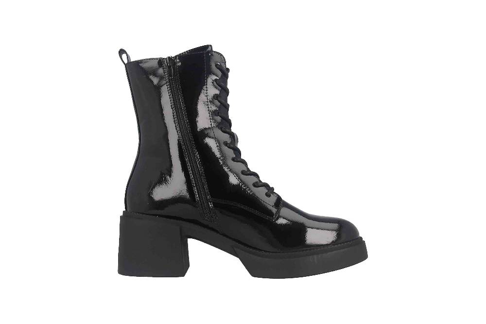 Fitters Footwear Tiana Stiefeletten in Übergrößen Schwarz 2TT0300201 Black Patent große Damenschuhe Super Rabatt