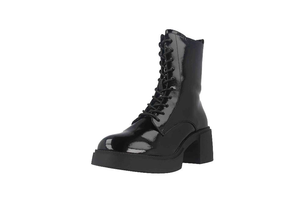 Fitters Footwear Tiana Stiefeletten in Übergrößen Schwarz 2TT0300201 Black Patent große Damenschuhe Super Rabatt