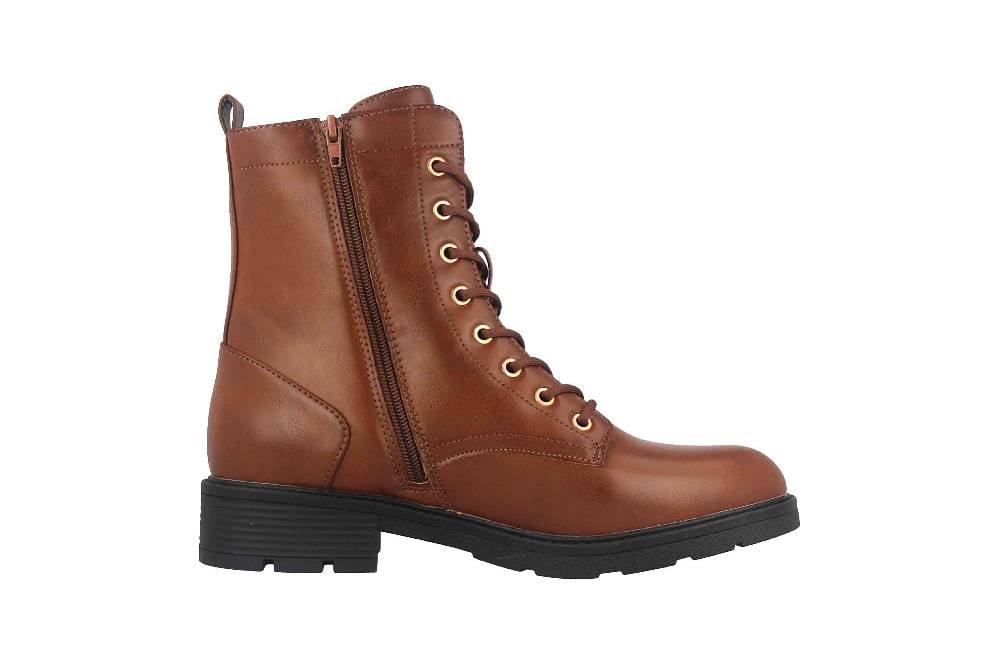 Fitters Footwear Angela Stiefeletten in Übergrößen Braun 2AA0380202 Cognac große Damenschuhe 50% Rabatt mit kostenlosem Versand