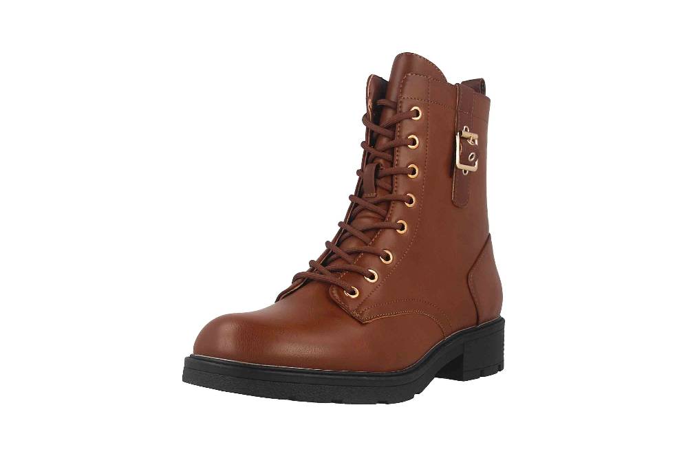 Fitters Footwear Angela Stiefeletten in Übergrößen Braun 2AA0380202 Cognac große Damenschuhe 50% Rabatt mit kostenlosem Versand