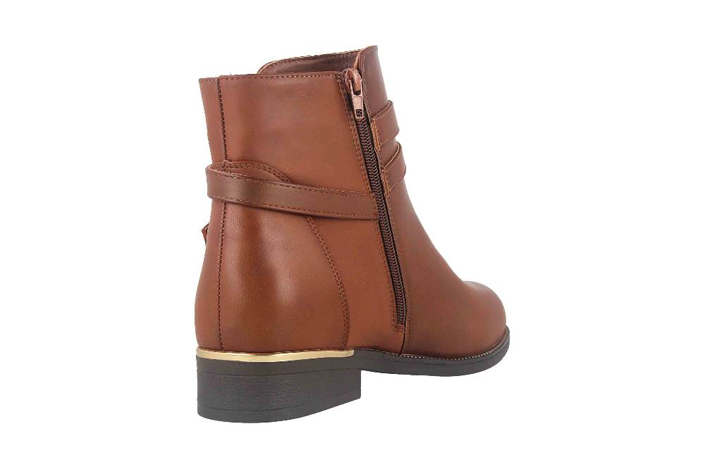 Fitters Footwear Sina Stiefeletten in Übergrößen Braun 2AA0211306 Cognac große Damenschuhe Fabrikladen