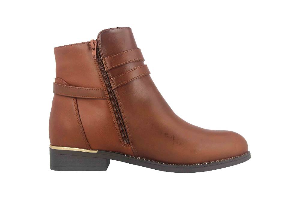 Fitters Footwear Sina Stiefeletten in Übergrößen Braun 2AA0211306 Cognac große Damenschuhe Fabrikladen
