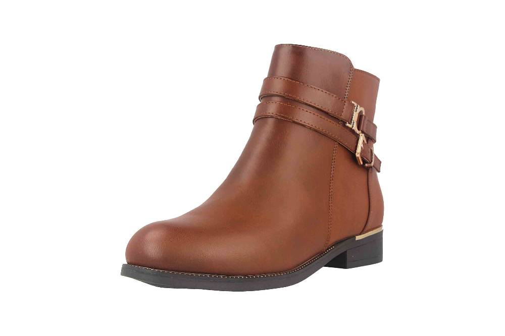Fitters Footwear Sina Stiefeletten in Übergrößen Braun 2AA0211306 Cognac große Damenschuhe Fabrikladen