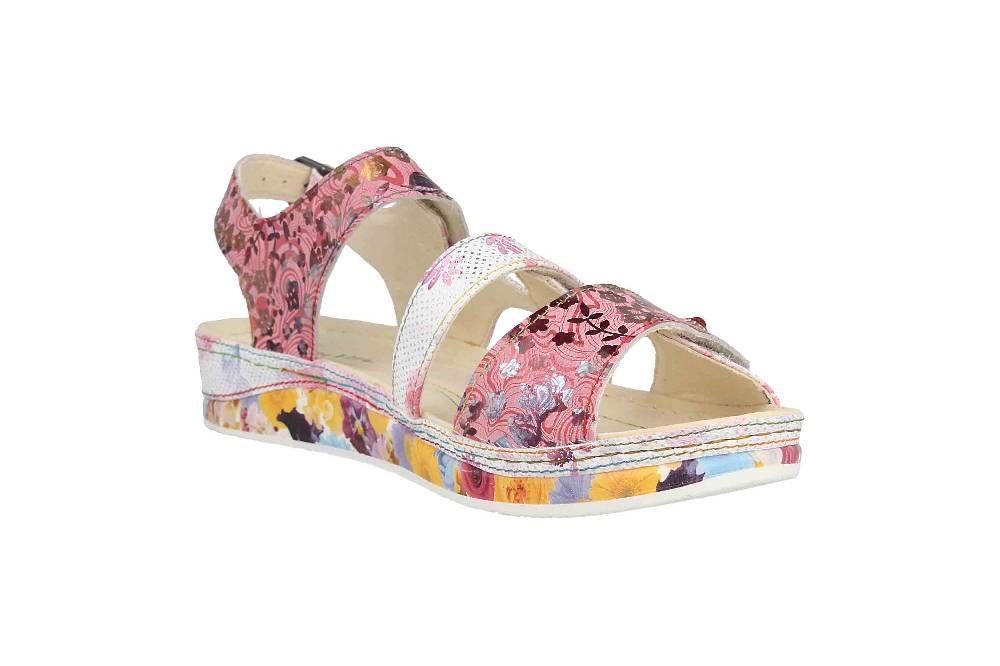 Laura Vita Sandalen in Übergrößen Mehrfarbig BRCUELO 06 Cerise große Damenschuhe Rabatte dieses Monats