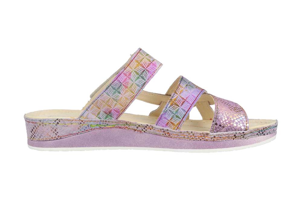 Laura Vita Pantoletten in Übergrößen Mehrfarbig BRUEL 05 Lilas große Damenschuhe Outlet