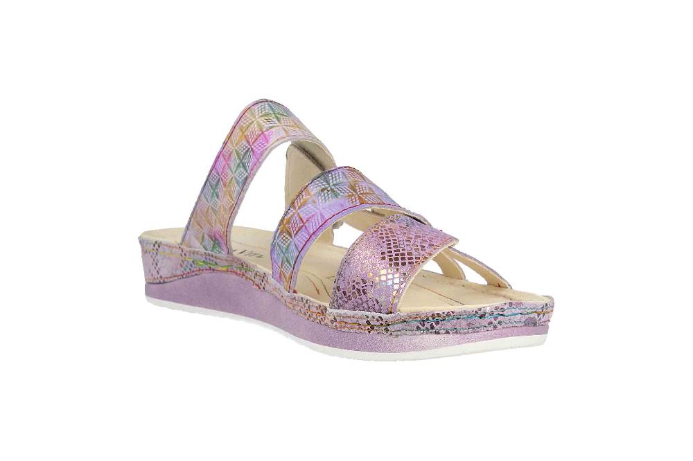 Laura Vita Pantoletten in Übergrößen Mehrfarbig BRUEL 05 Lilas große Damenschuhe Outlet