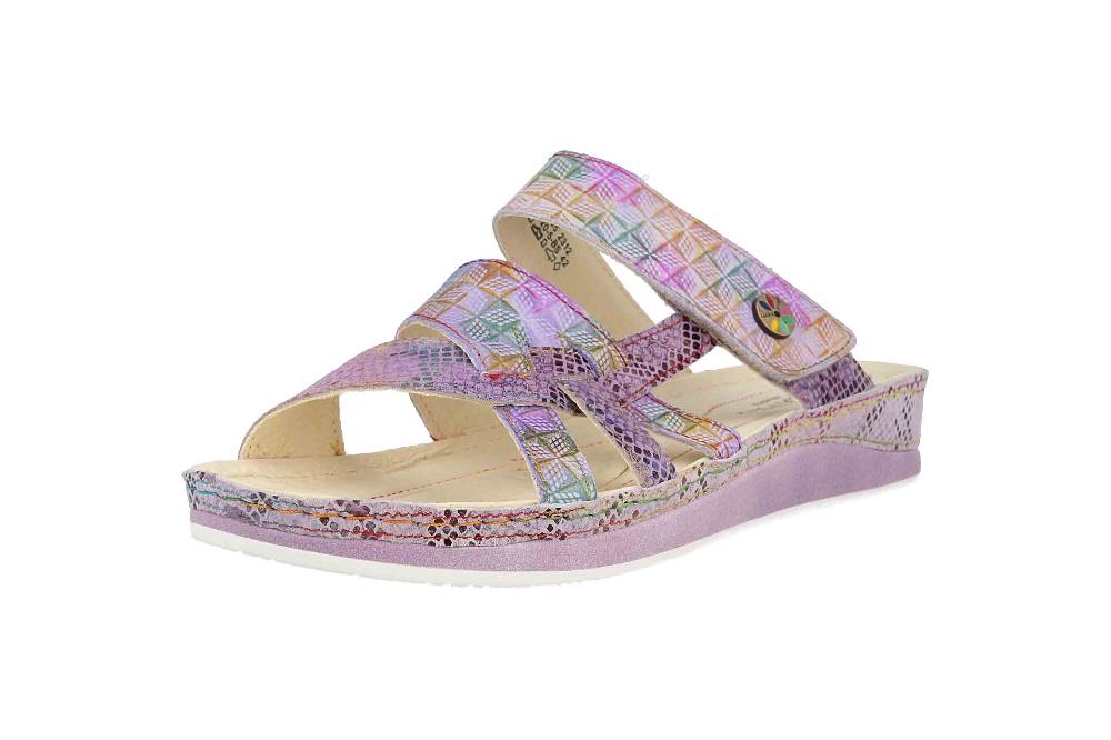 Laura Vita Pantoletten in Übergrößen Mehrfarbig BRUEL 05 Lilas große Damenschuhe Outlet