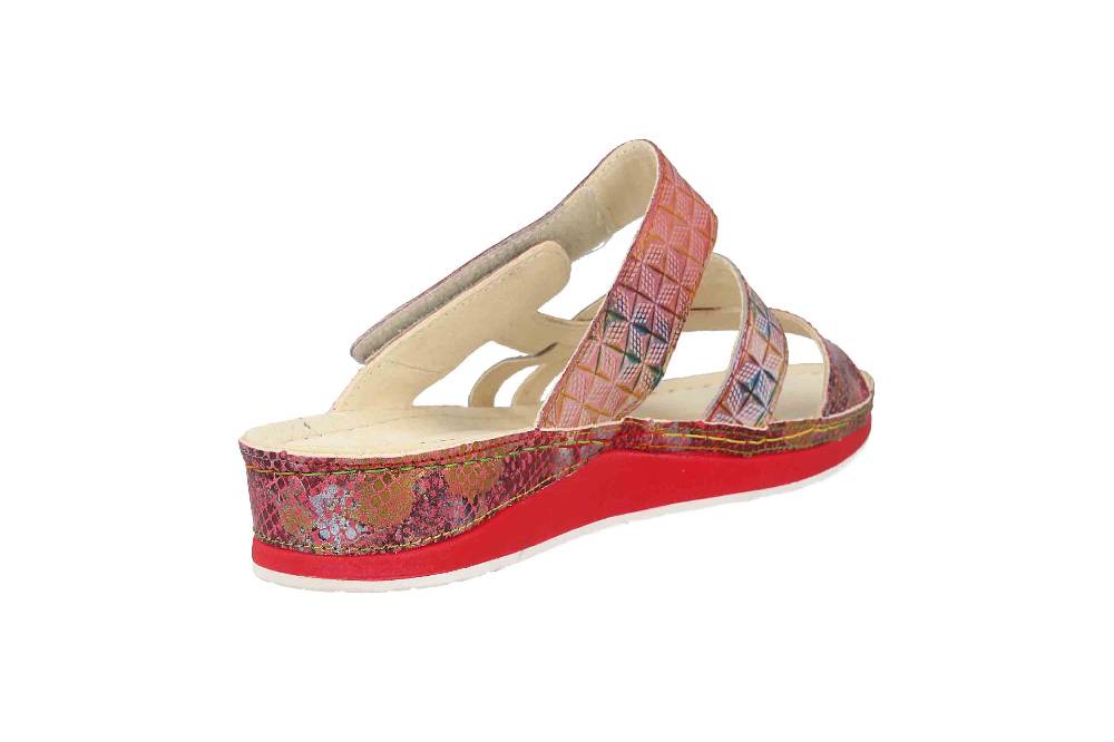Laura Vita Pantoletten in Übergrößen Mehrfarbig BRUEL 05 Fushia große Damenschuhe Verkauf