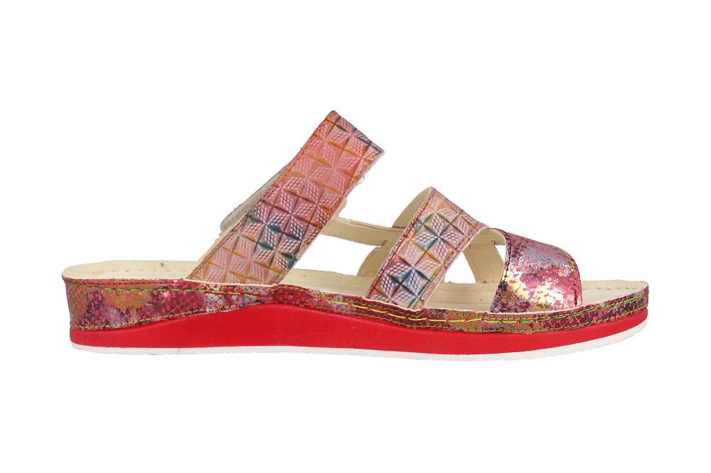 Laura Vita Pantoletten in Übergrößen Mehrfarbig BRUEL 05 Fushia große Damenschuhe Verkauf