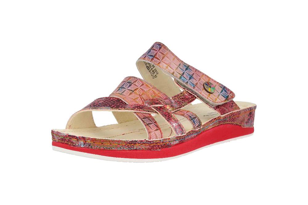 Laura Vita Pantoletten in Übergrößen Mehrfarbig BRUEL 05 Fushia große Damenschuhe Verkauf