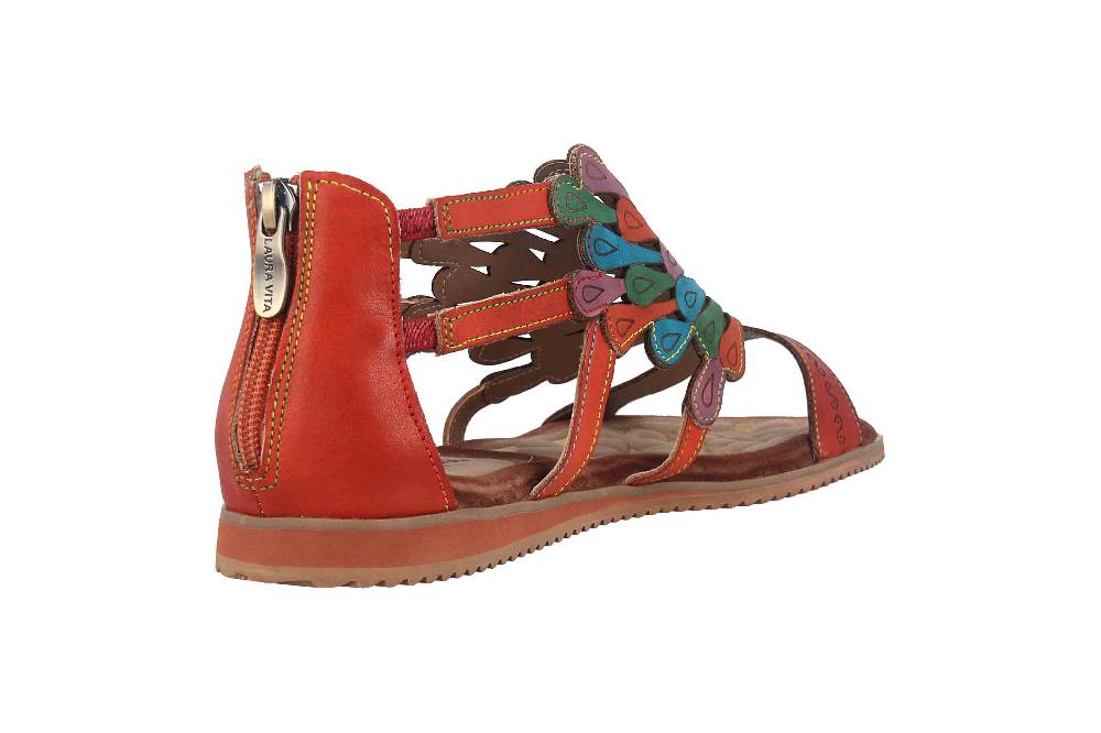 Laura Vita Sandalen in Übergrößen Mehrfarbig VACA Orange große Damenschuhe im Angebot