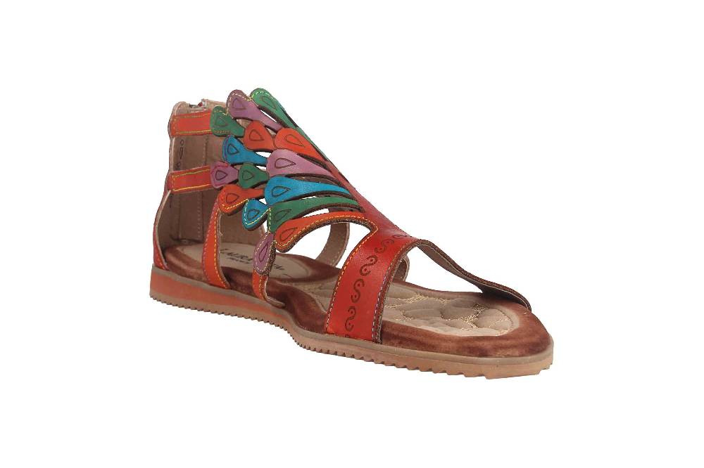 Laura Vita Sandalen in Übergrößen Mehrfarbig VACA Orange große Damenschuhe im Angebot
