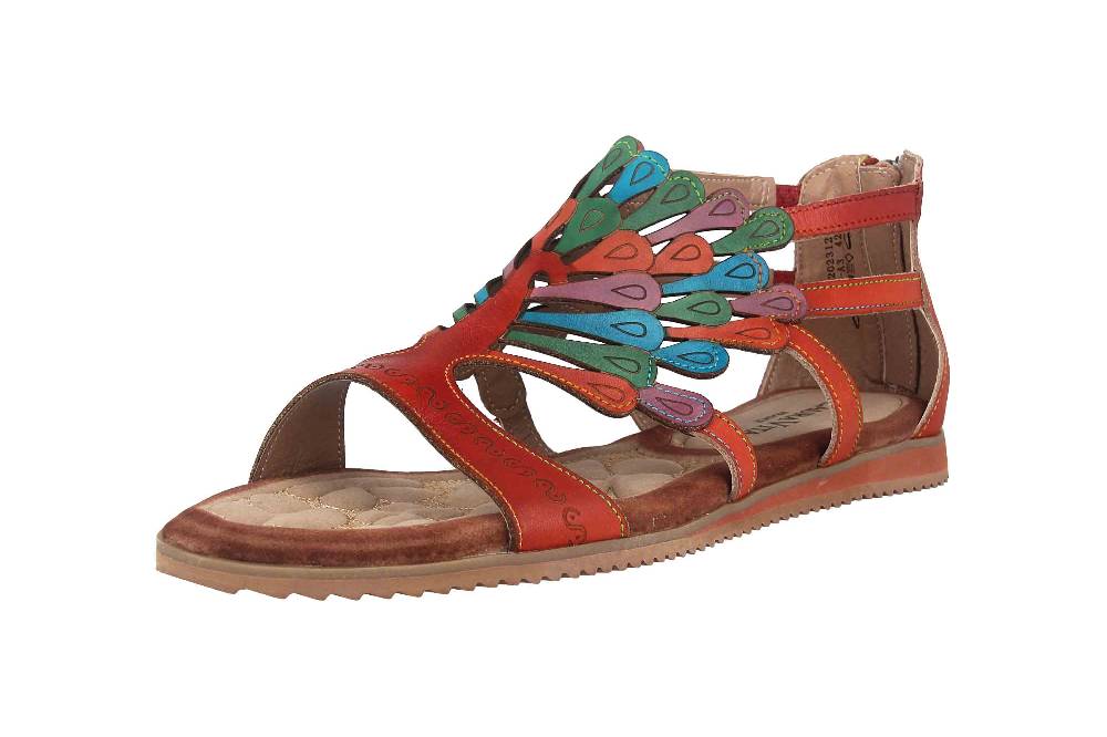 Laura Vita Sandalen in Übergrößen Mehrfarbig VACA Orange große Damenschuhe im Angebot