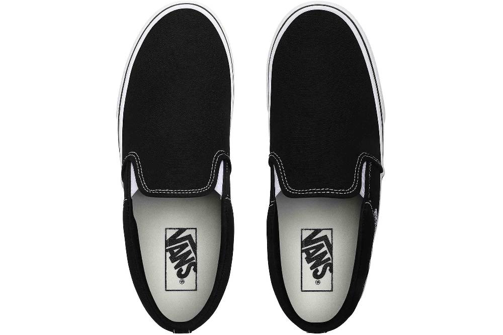 VANS MN Asher (Canvas)Blk/Wht Sneaker in Übergrößen Schwarz VN000SEQ1871 große Herrenschuhe Weihnachtsangebot
