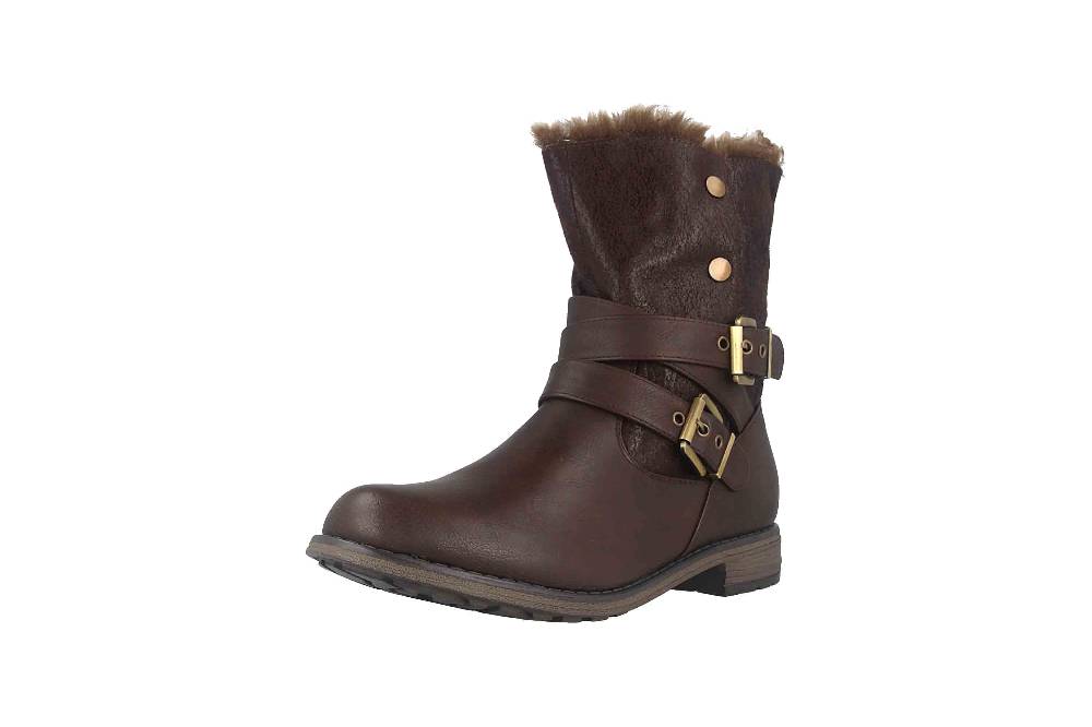 Fitters Footwear Kata Stiefeletten in Übergrößen Braun 2AA0210203 Cognac große Damenschuhe Kostenlose Rückgabe