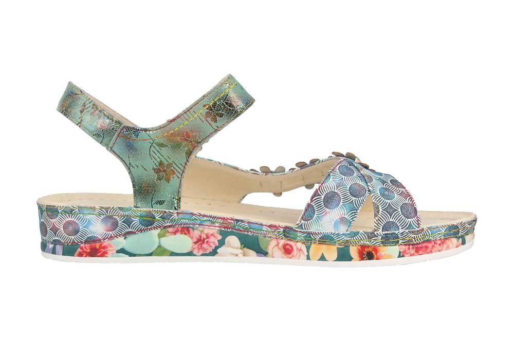 Laura Vita Sandalen in Übergrößen Mehrfarbig BRCUELO 81 Kaki große Damenschuhe Riesige Rabatte