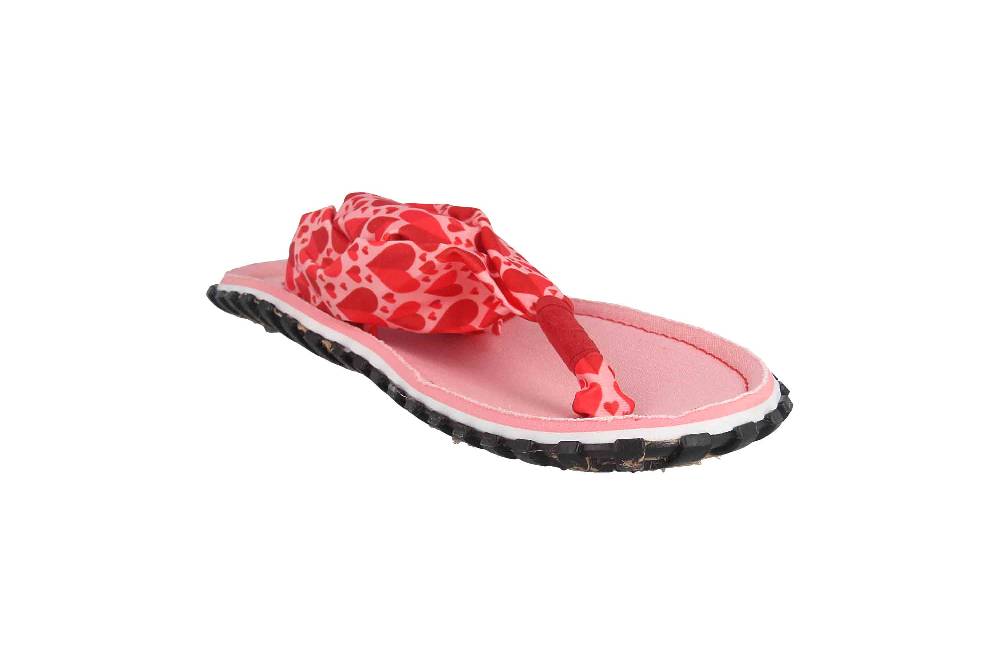 Gumbies Zehentrenner in Übergrößen Rosa 2609 Candy Hearts große Damenschuhe 2025