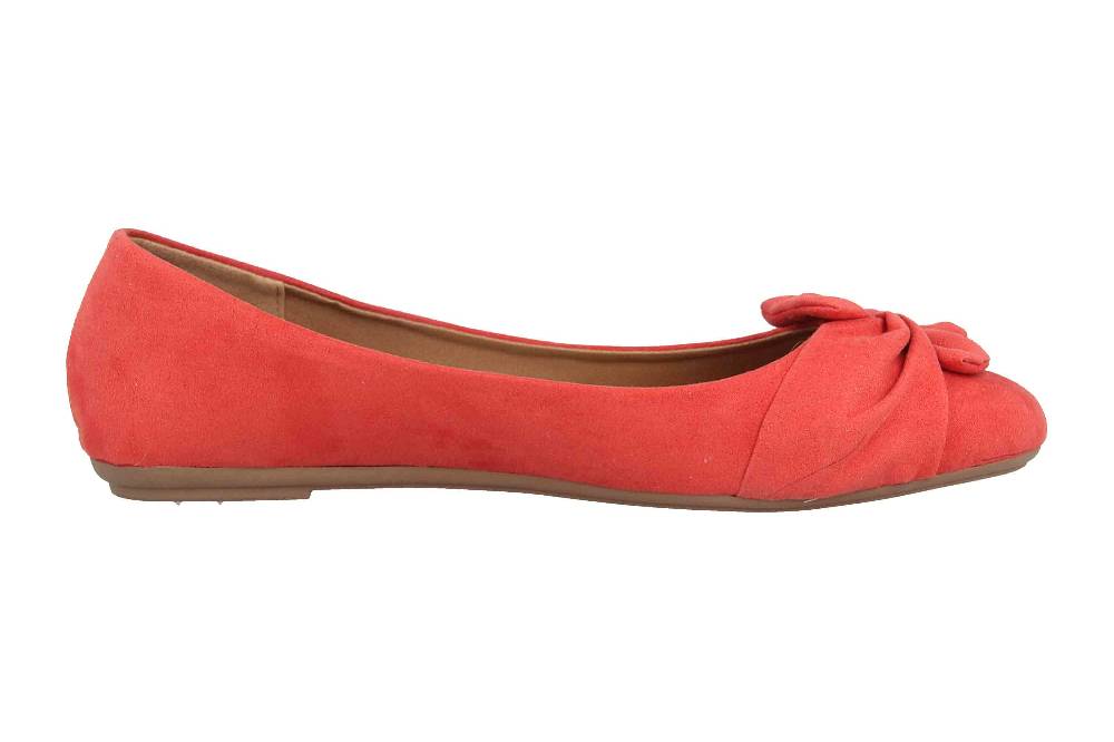 Fitters Footwear Maike Ballerinas in Übergrößen Rot 2.589641 Coral große Damenschuhe Outlet