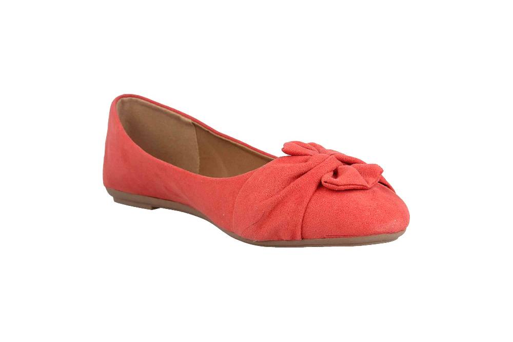 Fitters Footwear Maike Ballerinas in Übergrößen Rot 2.589641 Coral große Damenschuhe Outlet