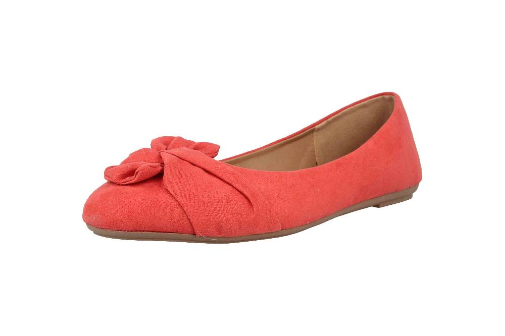 Fitters Footwear Maike Ballerinas in Übergrößen Rot 2.589641 Coral große Damenschuhe Outlet