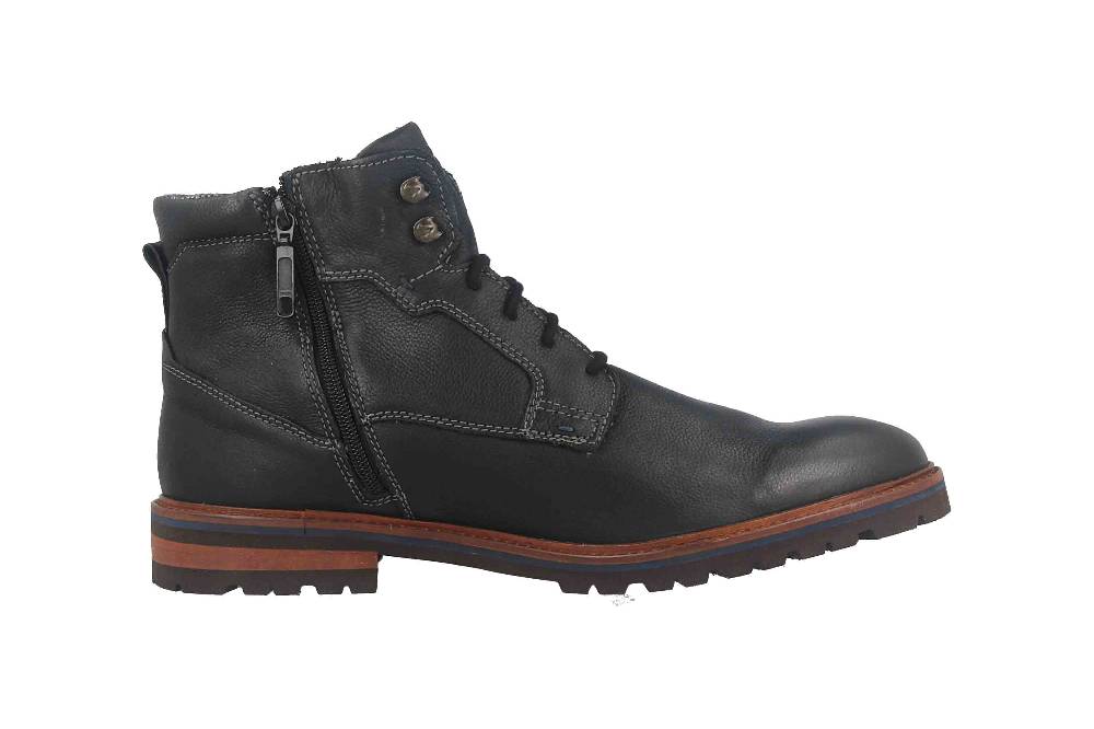 Fretz Men Milano Boots in Übergrößen Schwarz 6331.9712-51 große Herrenschuhe Kostenloser Versand