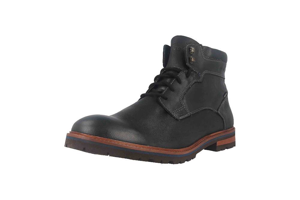 Fretz Men Milano Boots in Übergrößen Schwarz 6331.9712-51 große Herrenschuhe Kostenloser Versand