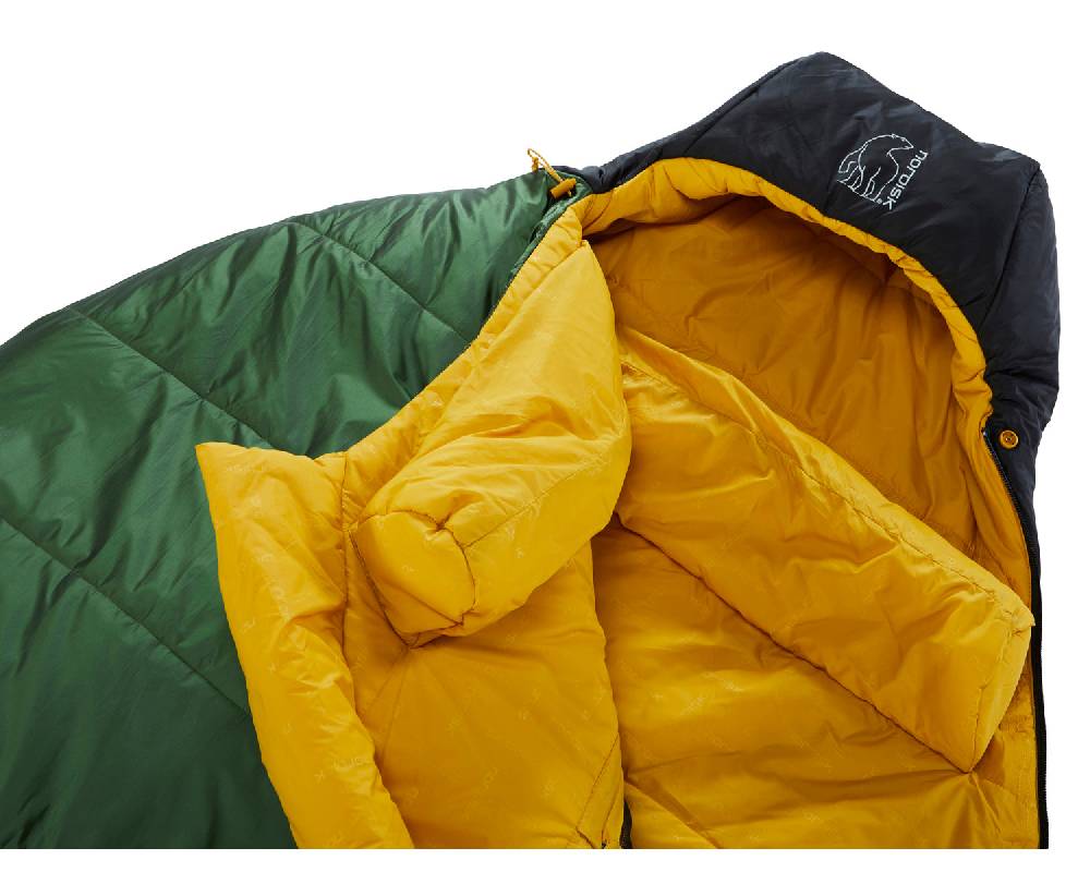 Nordisk Gormsson -2° Curve sleeping bag Artichoke Green/Mustard Yellow/Black Begrenzte Freigabe