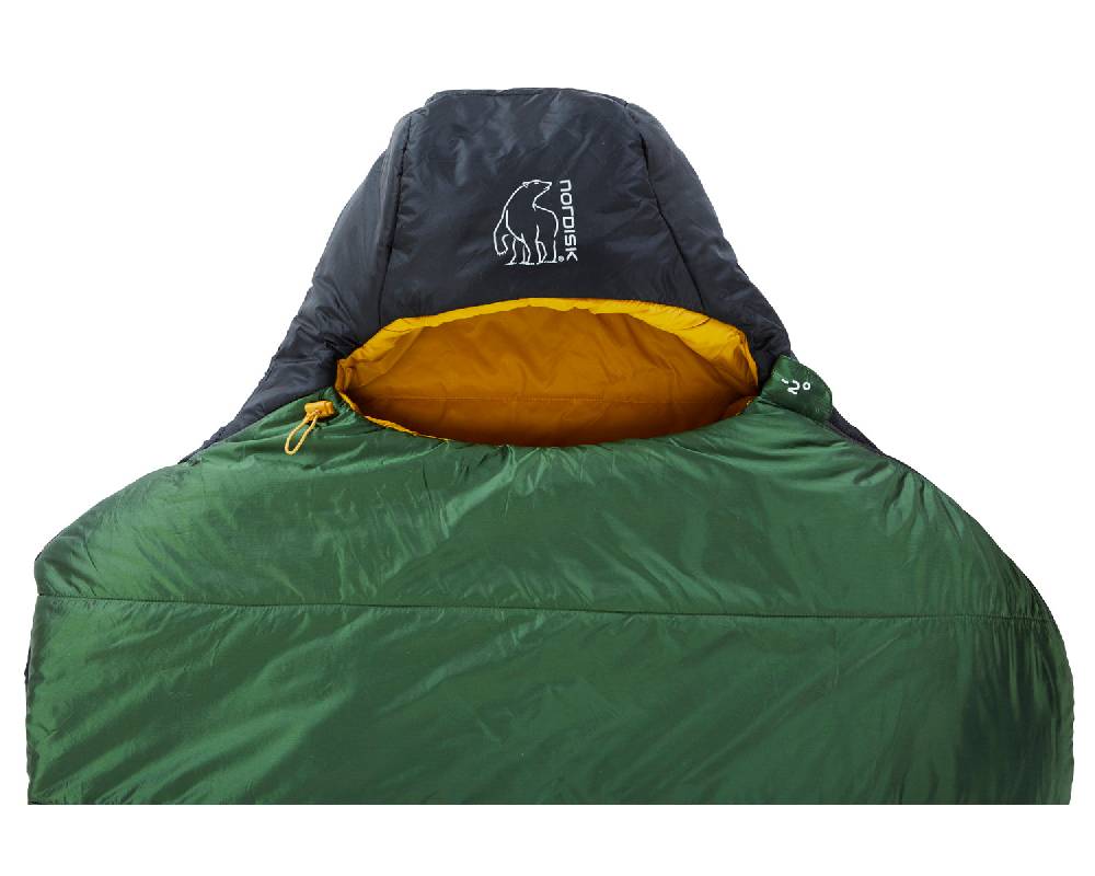 Nordisk Gormsson -2° Curve sleeping bag Artichoke Green/Mustard Yellow/Black Begrenzte Freigabe