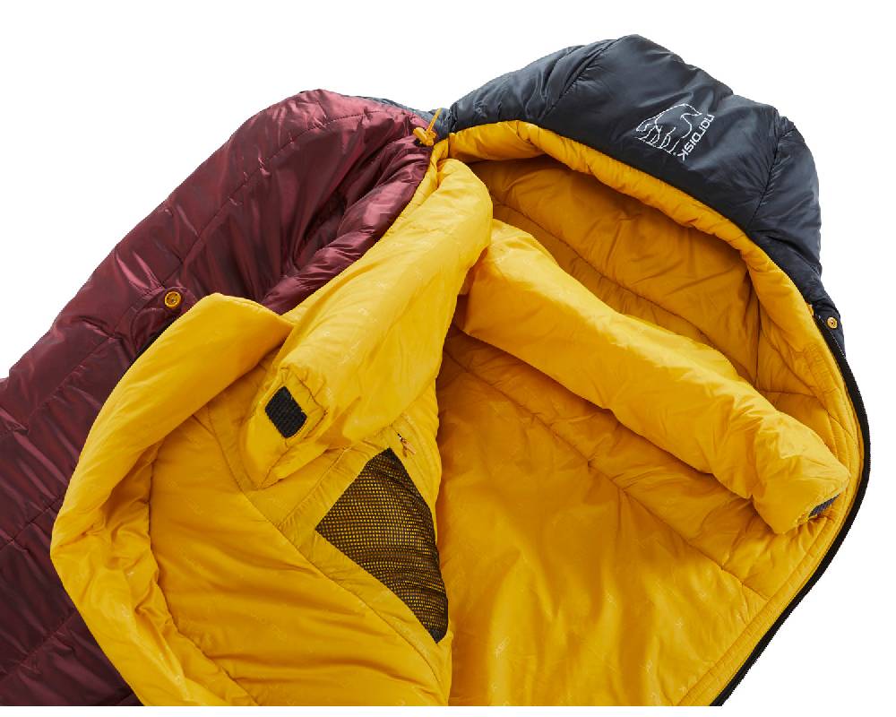 Nordisk Oscar -10° Mummy Kunstfaser Rio Red/ Mustard Yellow/ Black im Angebot