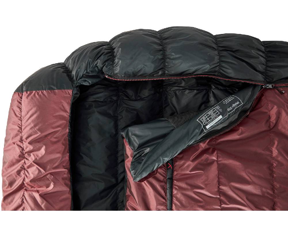 Nordisk Voyage 500 Left zip Daune (-5° C) | Ribbon red Fabrikverkauf