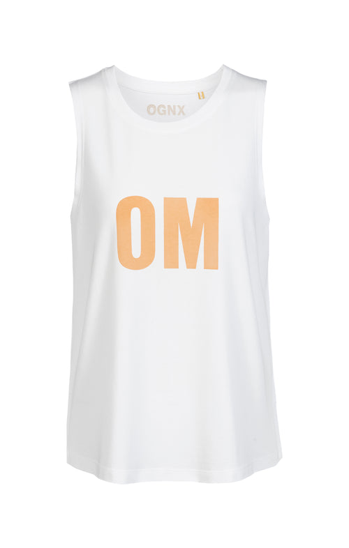 ﻿Ognx Yoga Athletic Tank OM Bio Baumwolle Tencel™ Tara - weiß Tiefpreis