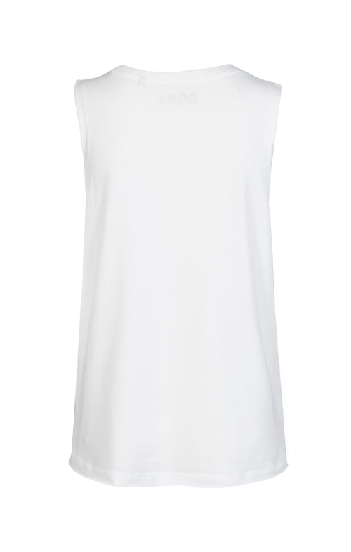 ﻿Ognx Yoga Athletic Tank OM Bio Baumwolle Tencel™ Tara - weiß Tiefpreis