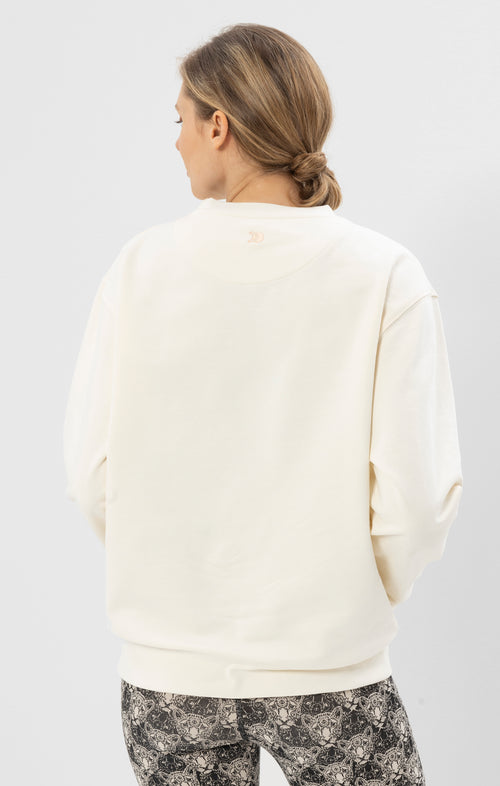 Ognx Yoga Boxy Sweater Namaste Bio Baumwolle Philia - weiß JETZT KAUFEN
