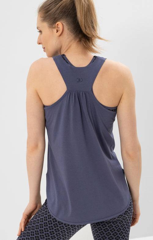 Ognx Yoga Basic Loose Tank Bio Baumwolle Tencel™ Tali - blau Neueste Stile