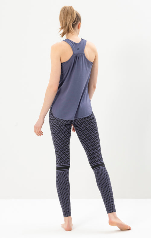 Ognx Yoga Leggings Mosaik Tencel™ Bio Baumwolle Luna - blau Letzte 2 Tage