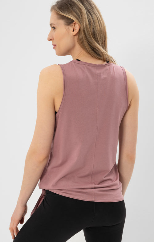 Ognx Yoga Knoten Tank Moon Bio Baumwolle Tencel™ Tari - rosa Bis zu 65% Rabatt