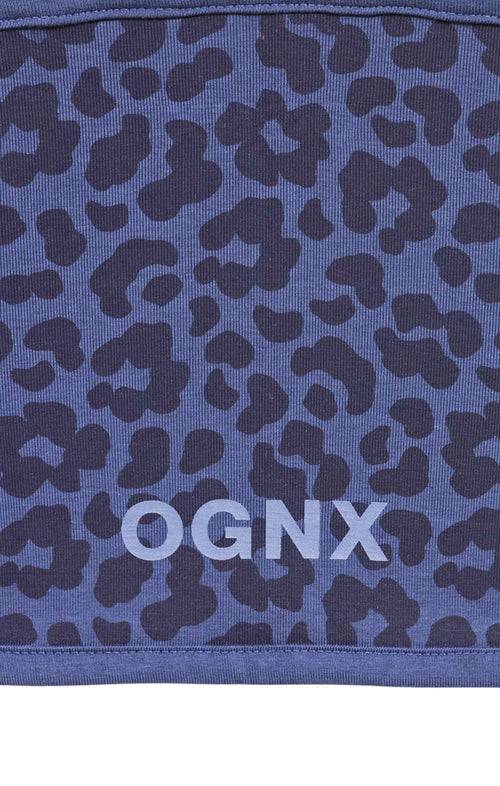 Ognx Yoga BH Top Leo Flower Tencel™ Bio Baumwolle Cloe - blau Super Rabatt