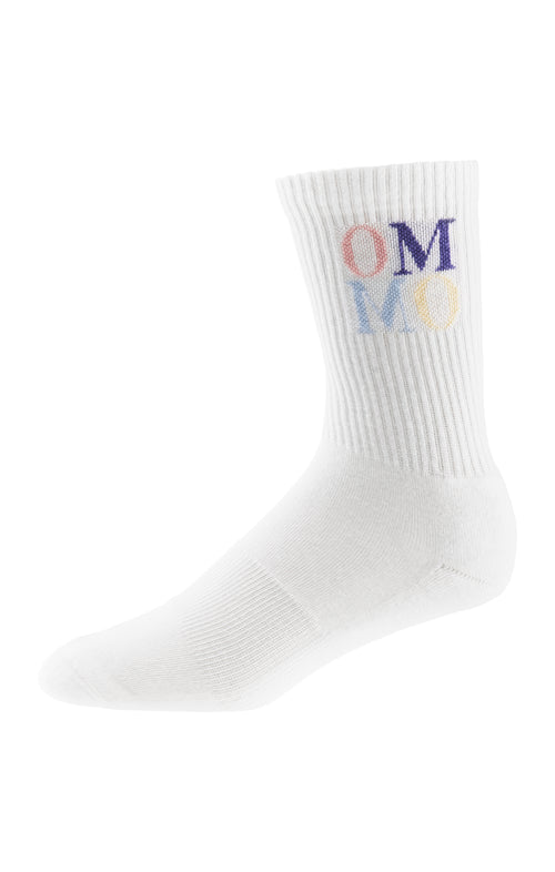 Ognx Yoga Sportsocken OM OM Bio Baumwolle Ava - weiß 50% Rabatt mit kostenlosem Versand