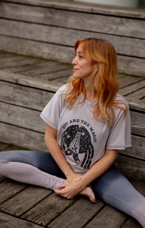 Ognx Yoga Soft Leggings Ombré Bio Baumwolle Luna - grau Fabrikladen