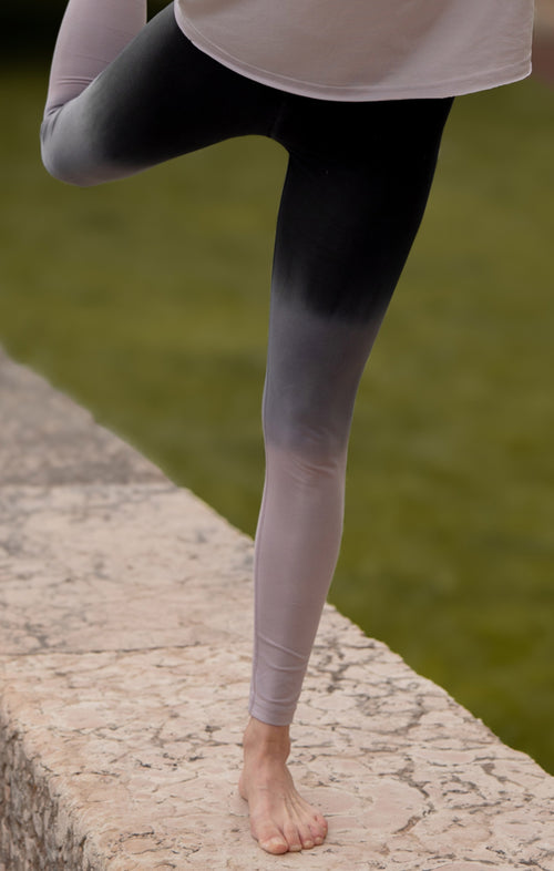 Ognx Yoga Soft Leggings Ombré Bio Baumwolle Luna - grau Fabrikladen