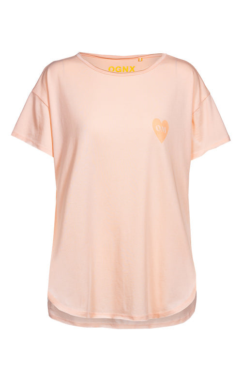 Ognx Yoga Loose T-Shirt Buddha OM Bio Baumwolle Tencel™ Sue - rosa Begrenzt auf 3 Tage