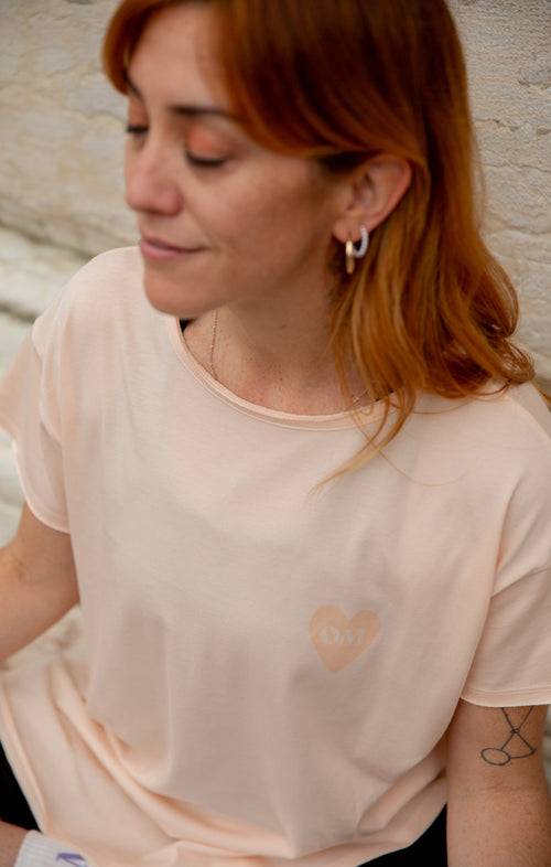Ognx Yoga Loose T-Shirt Buddha OM Bio Baumwolle Tencel™ Sue - rosa Begrenzt auf 3 Tage